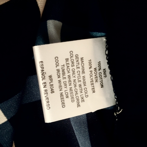 New maison Jules blue scoopneck t-shirt plaid
